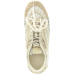 White Leather Low Top Sneakers