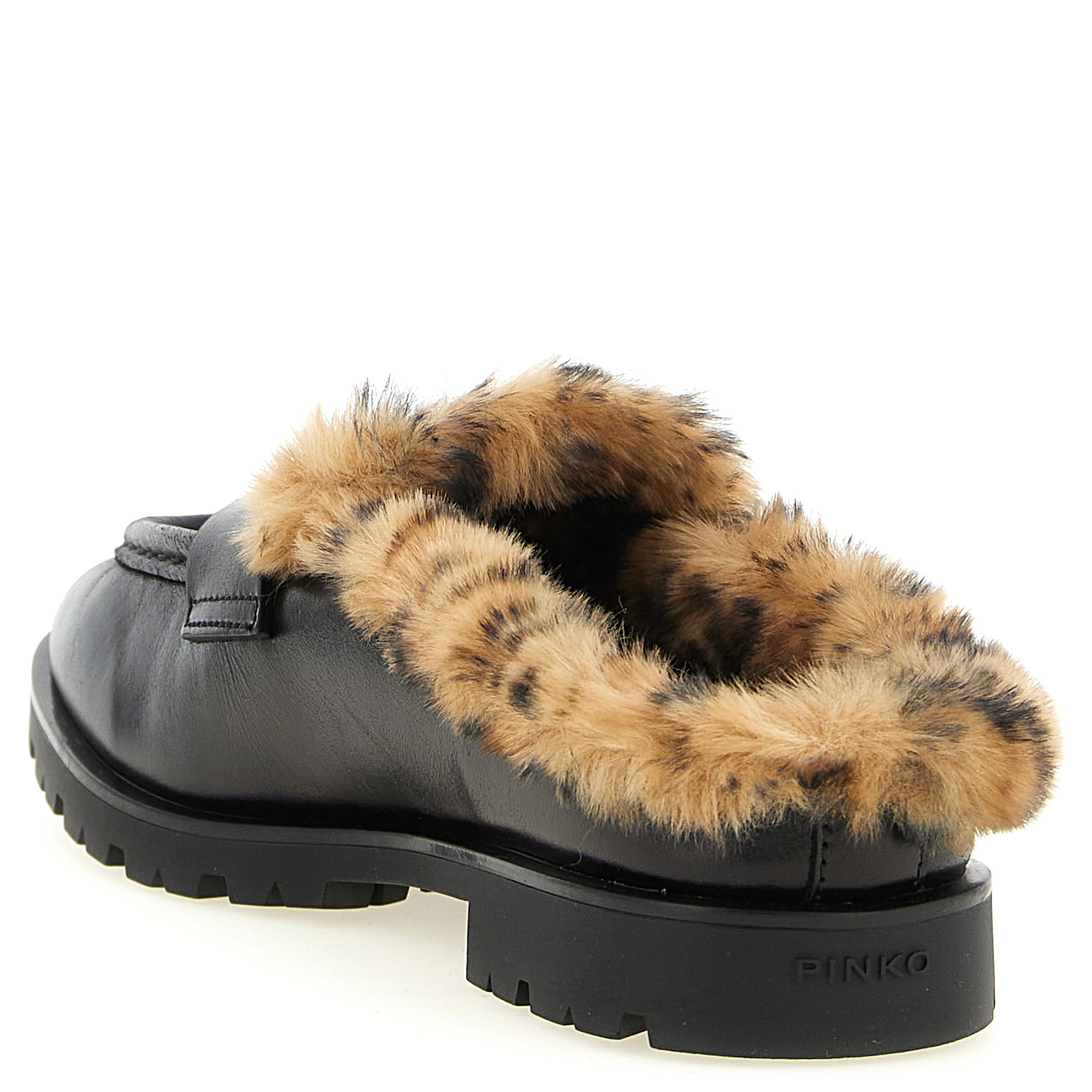 Black Cowhide Mules
