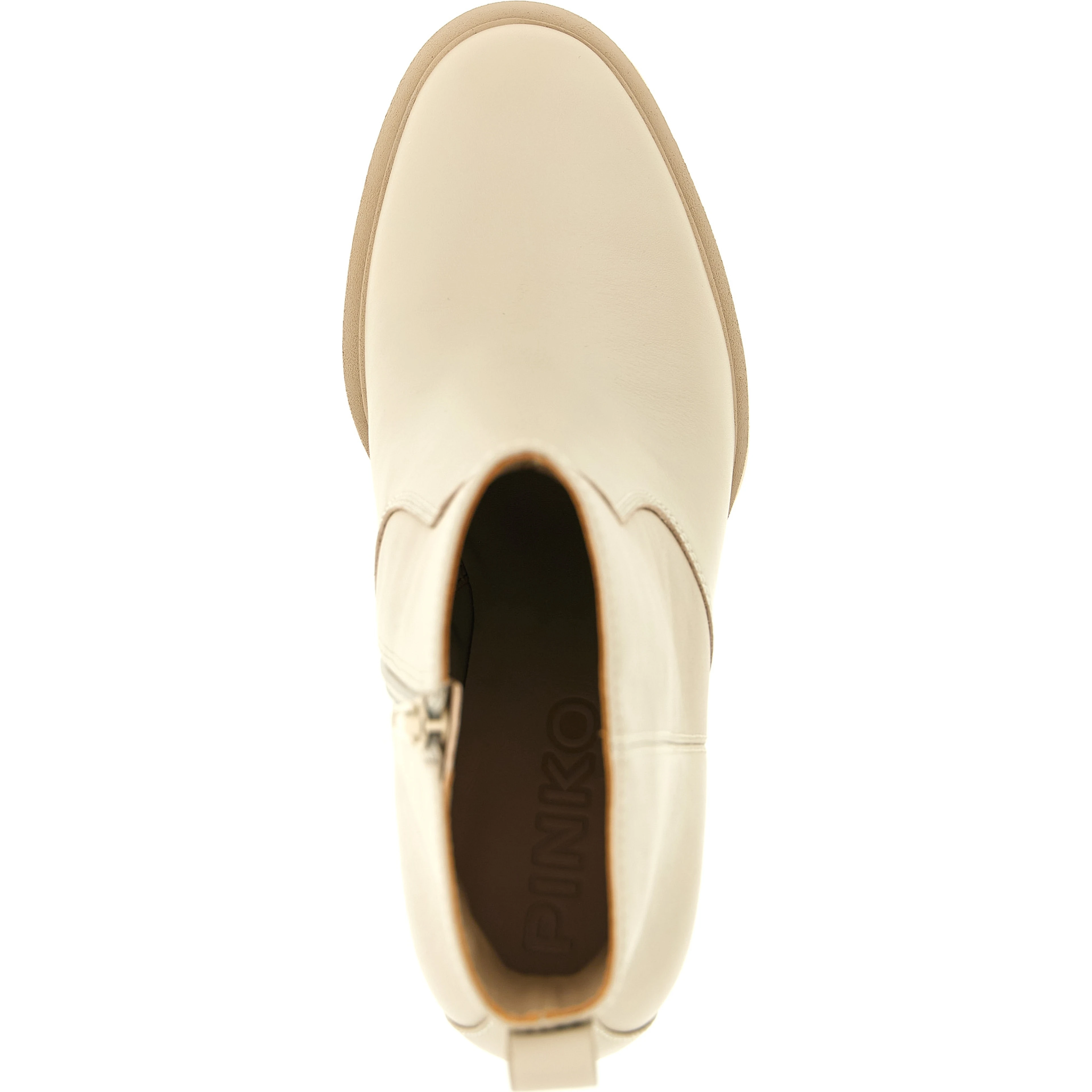 White Cowhide Ankle Boots