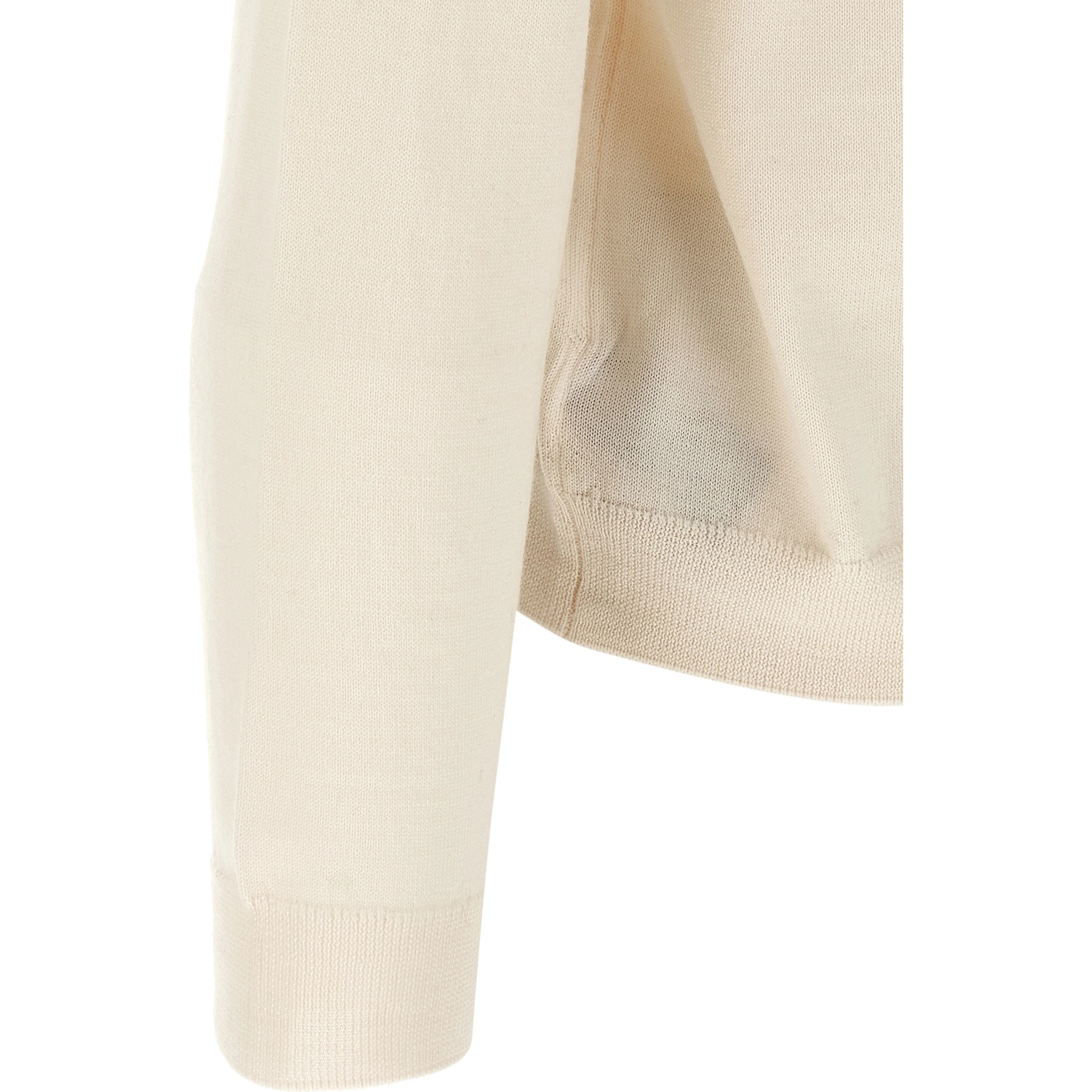 White Virgin Wool Cardigan