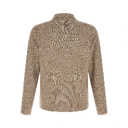 Beige Virgin Wool Cardigan