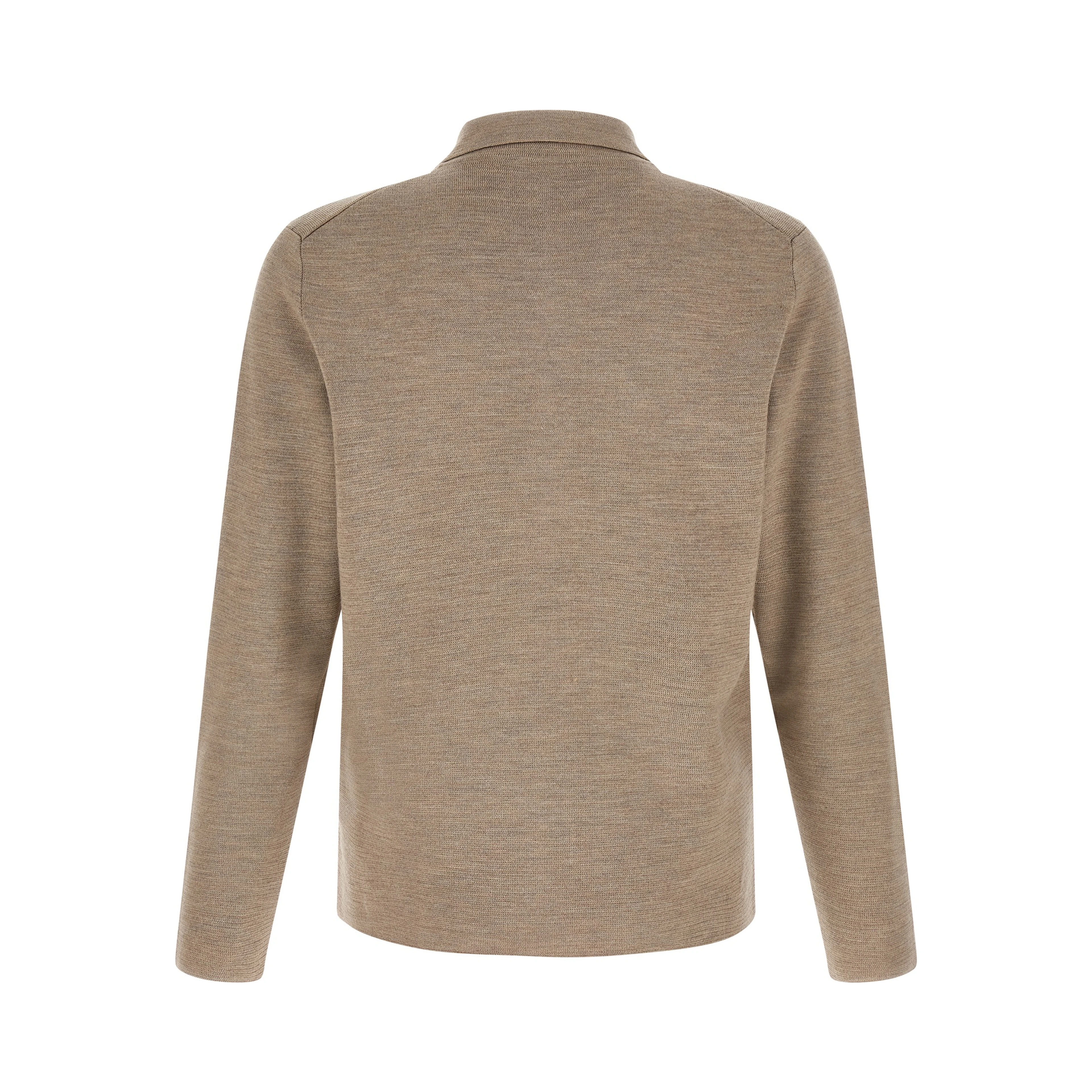 Beige Virgin Wool Cardigan