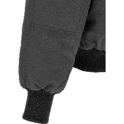 Gray Polyester Bomber