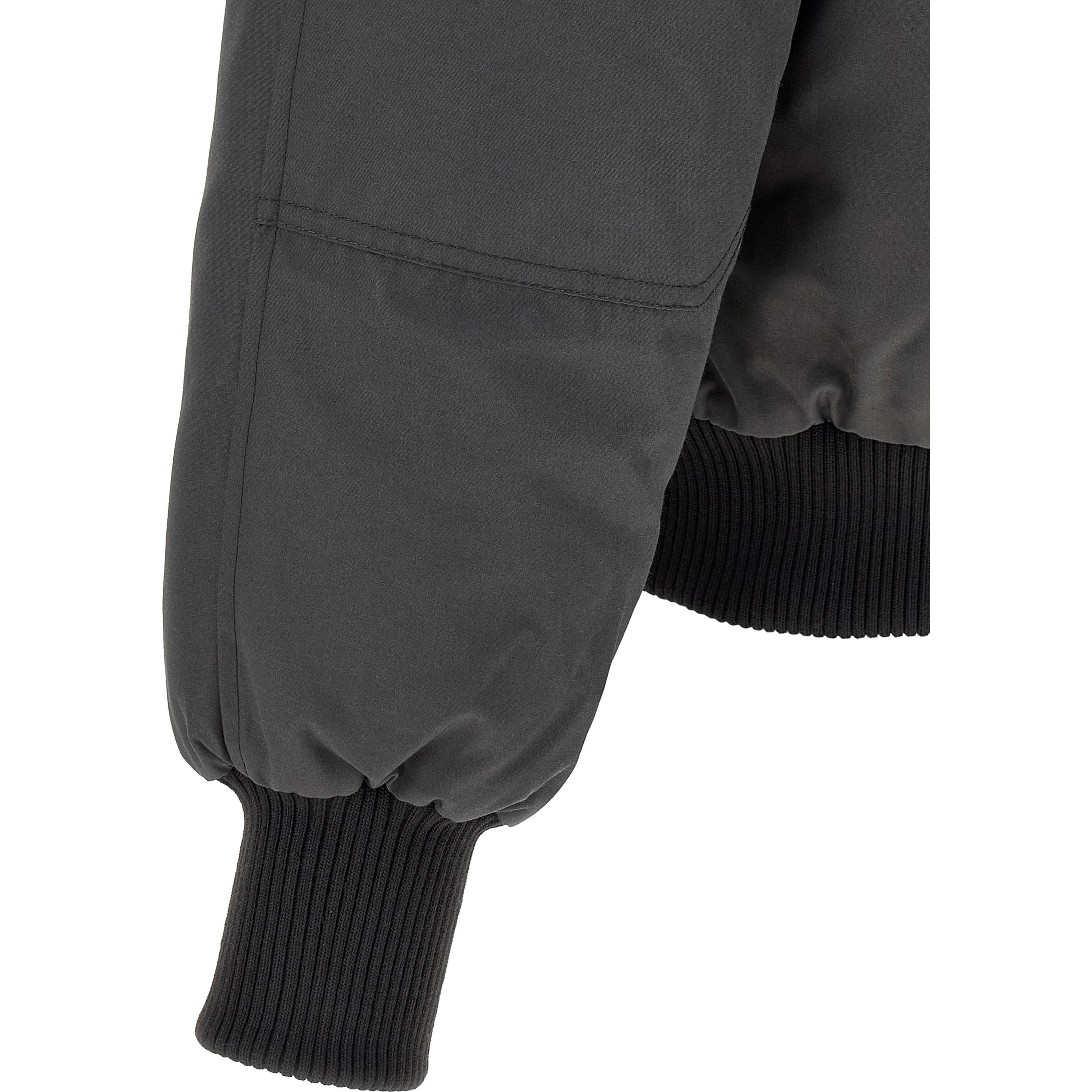 Gray Polyester Bomber