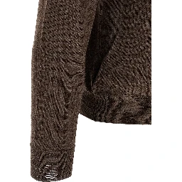 Brown Virgin Wool Cardigan