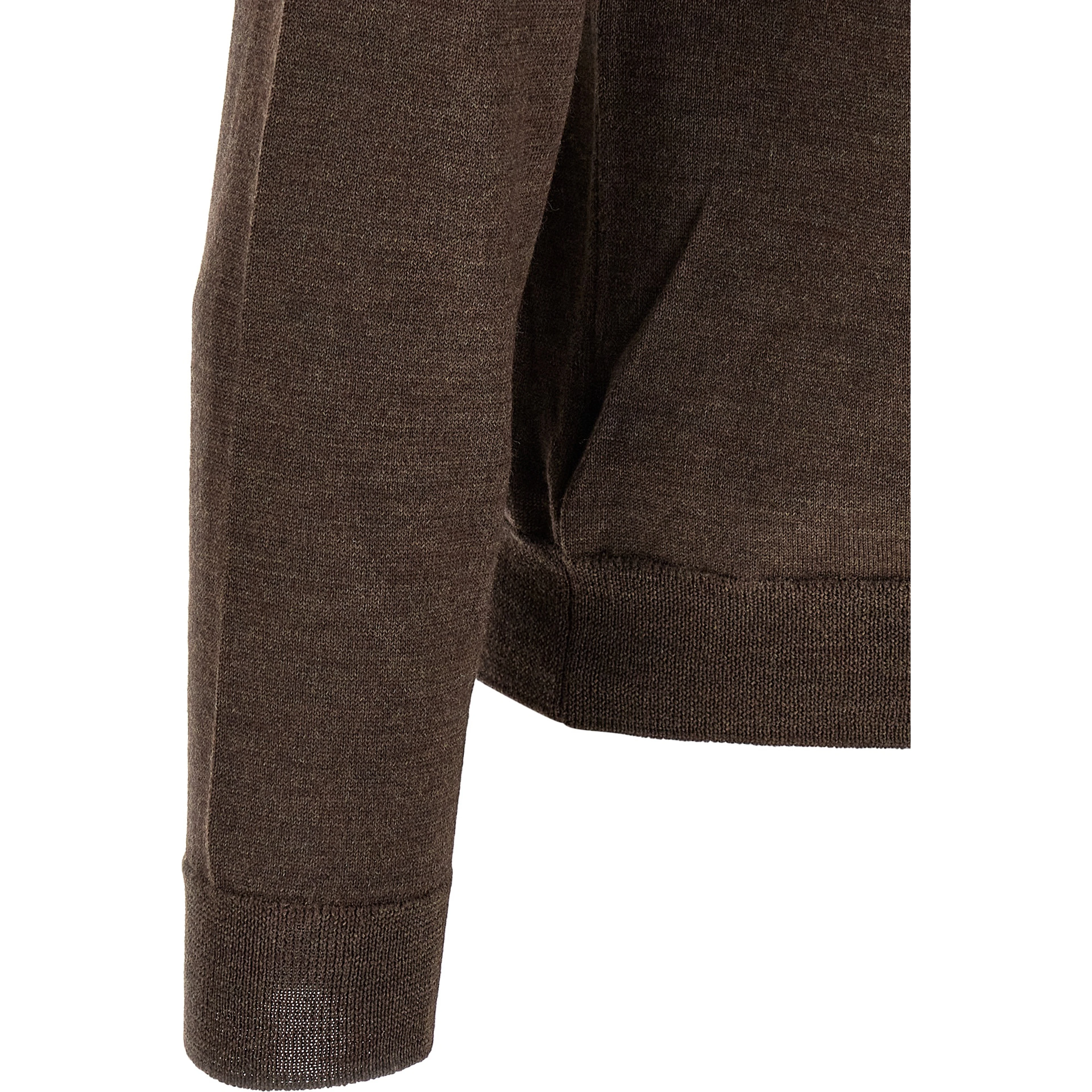 Brown Virgin Wool Cardigan