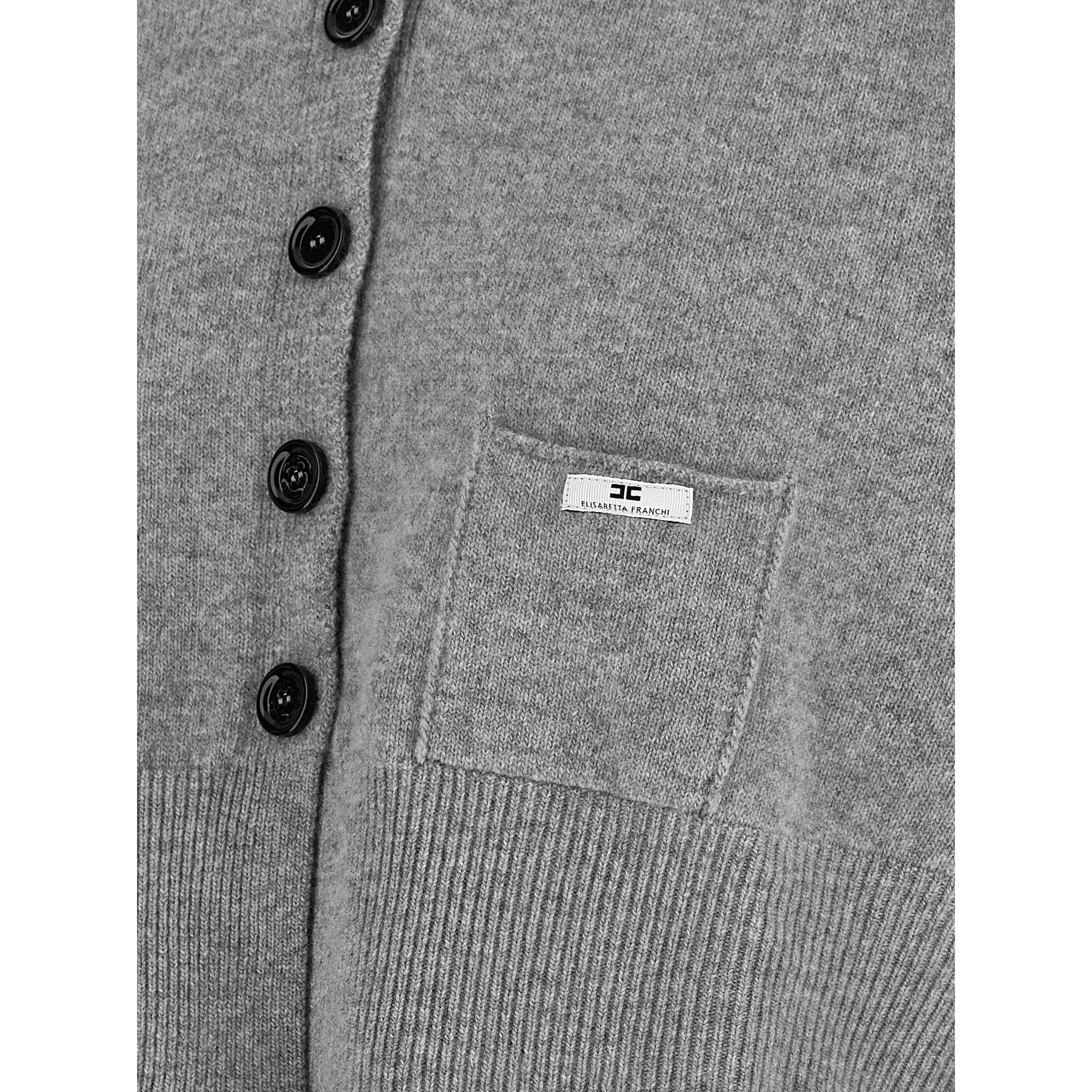 Gray Wool Cardigan