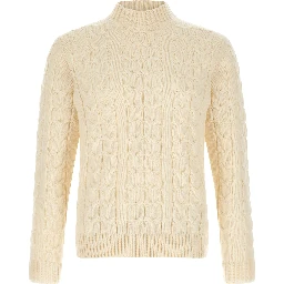 White Virgin Wool Cardigan