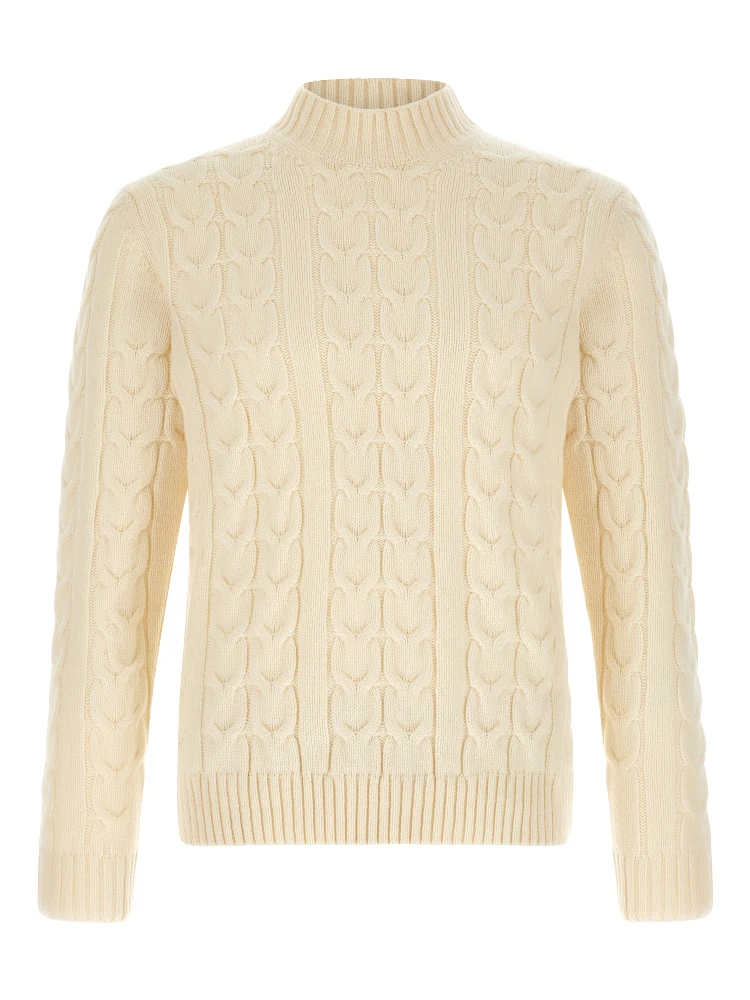 White Virgin Wool Cardigan