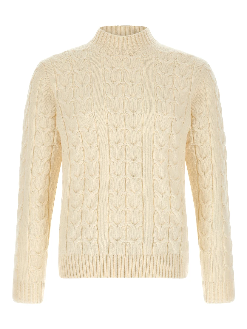 White Virgin Wool Cardigan