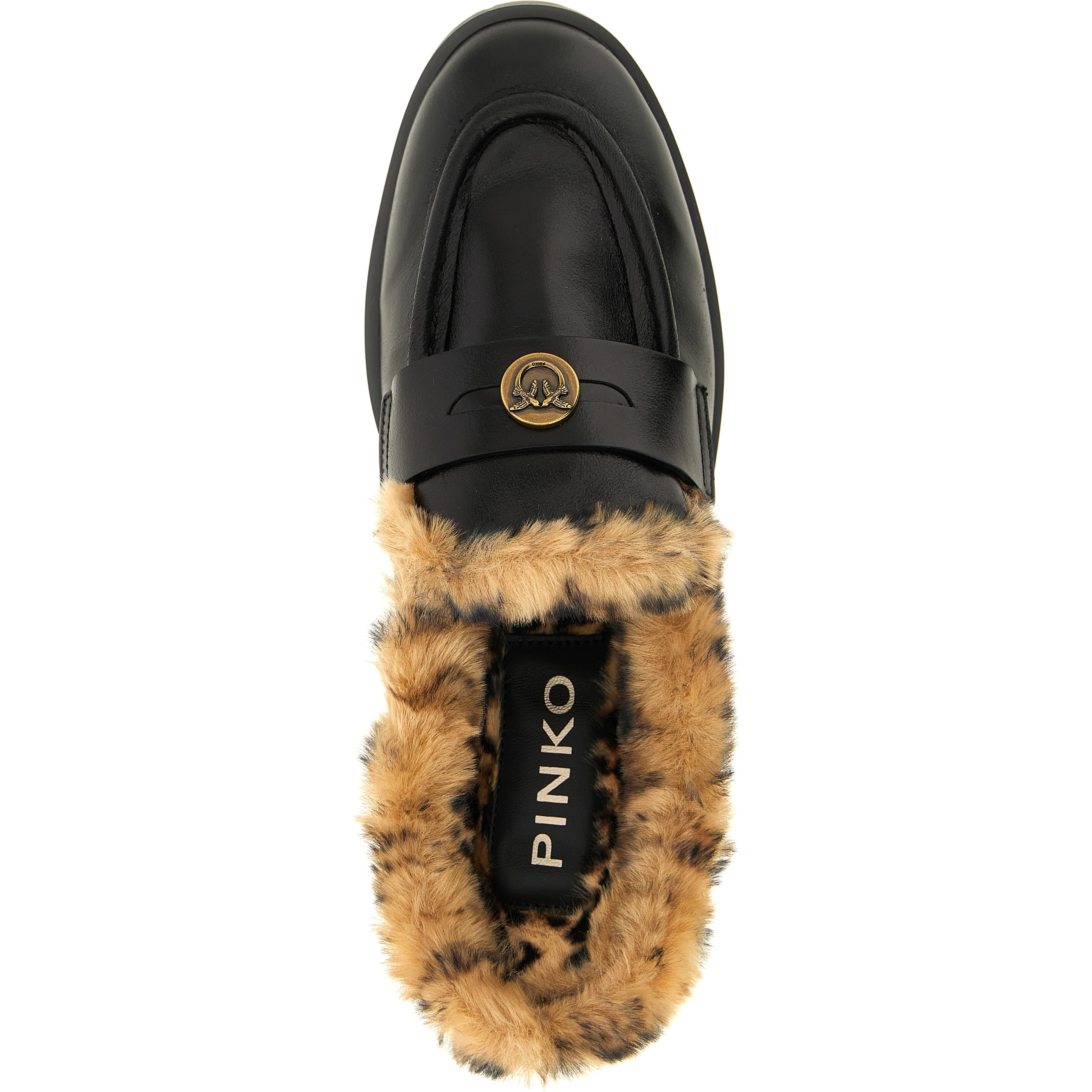 Black Cowhide Mules