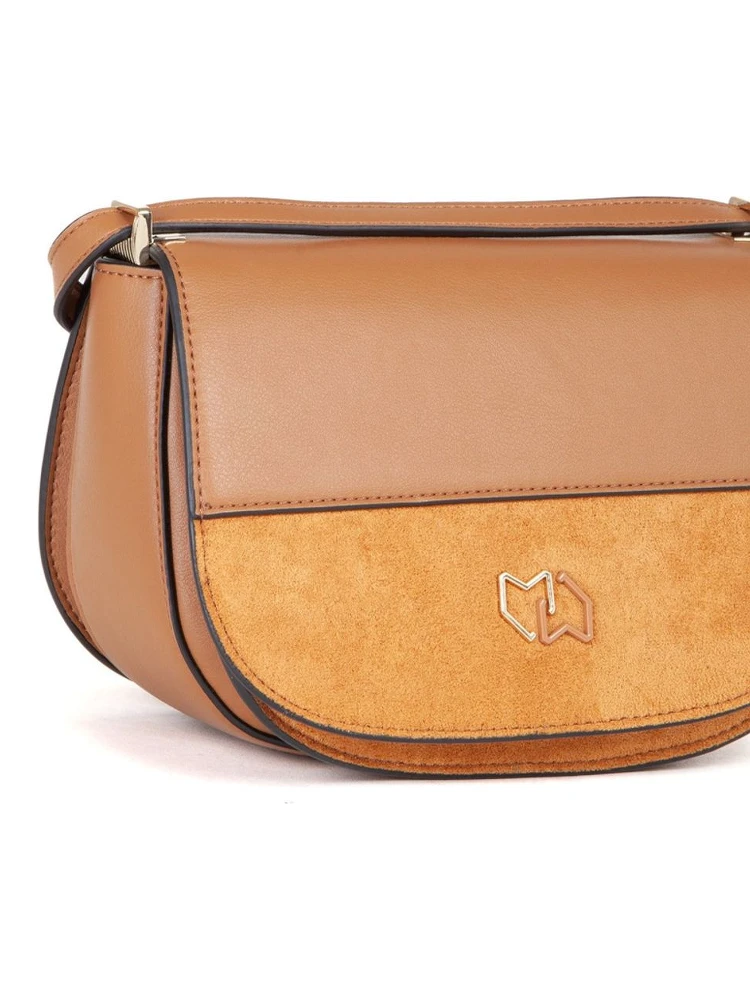 Black Polyester Crossbody Bag
