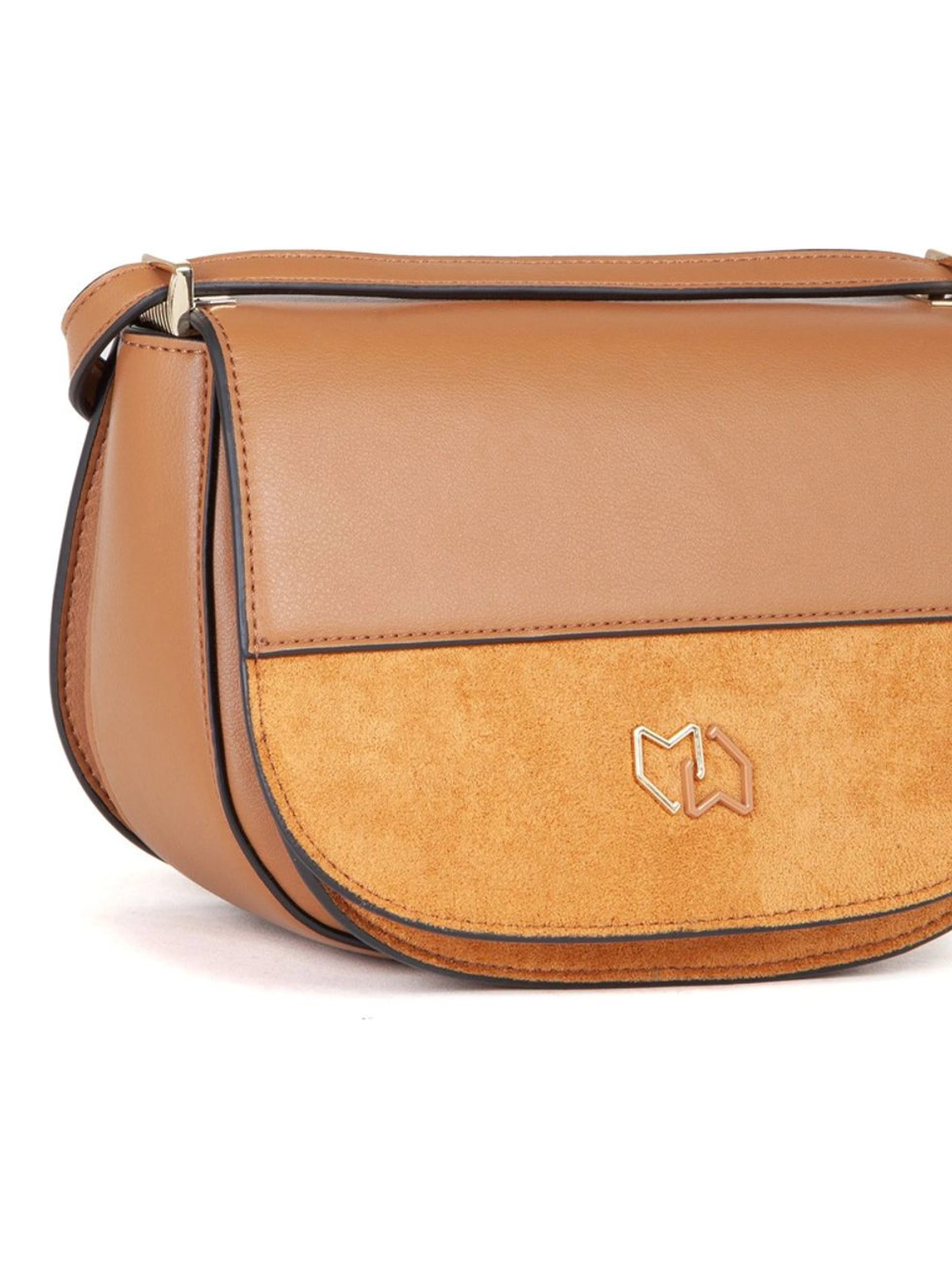 Black Polyester Crossbody Bag