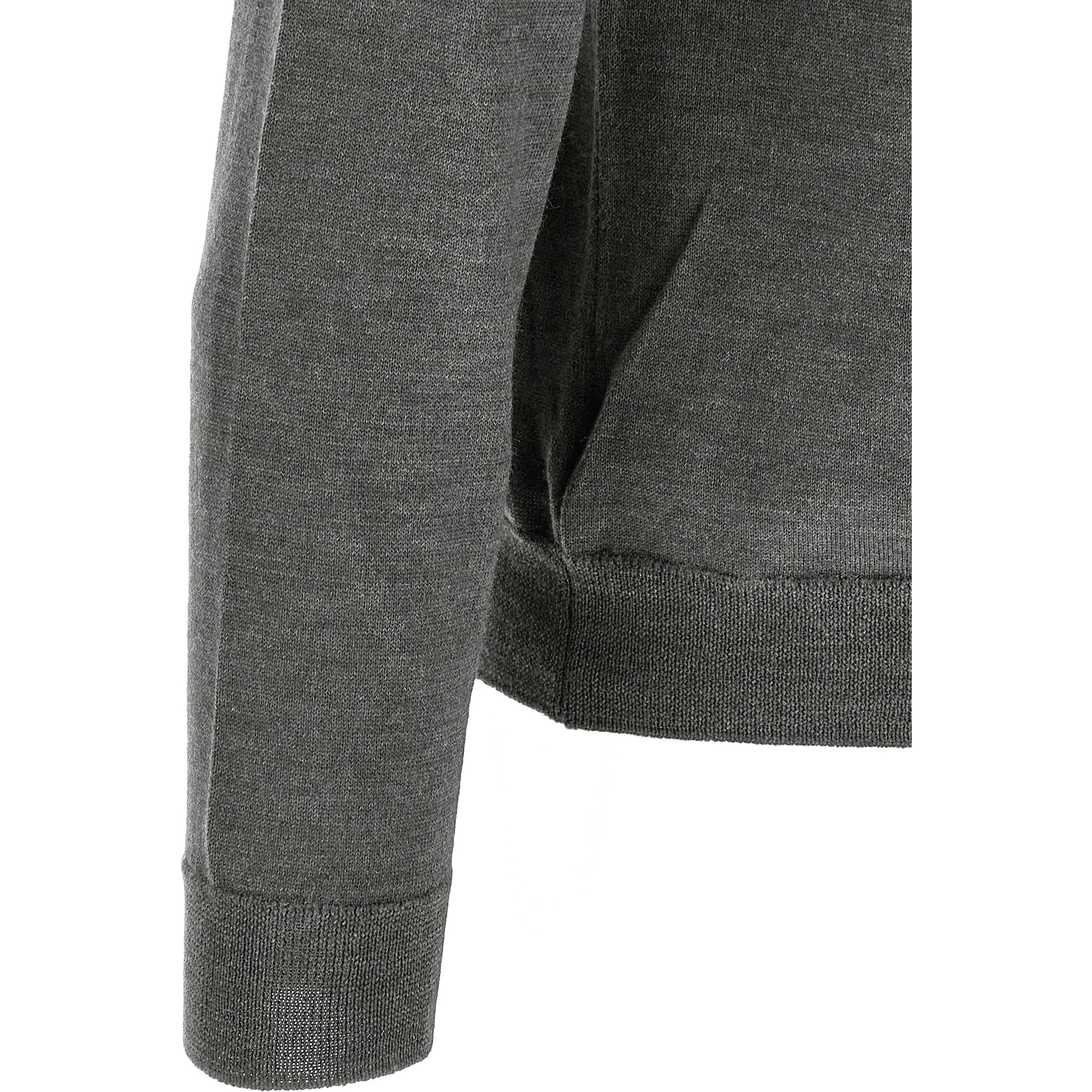 Gray Virgin Wool Cardigan