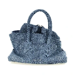 Blue Cotton Handbag