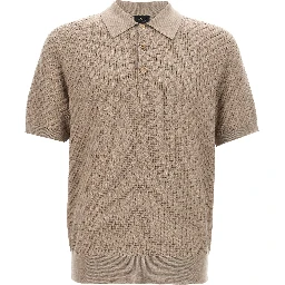 Beige Cotton Polo Shirt