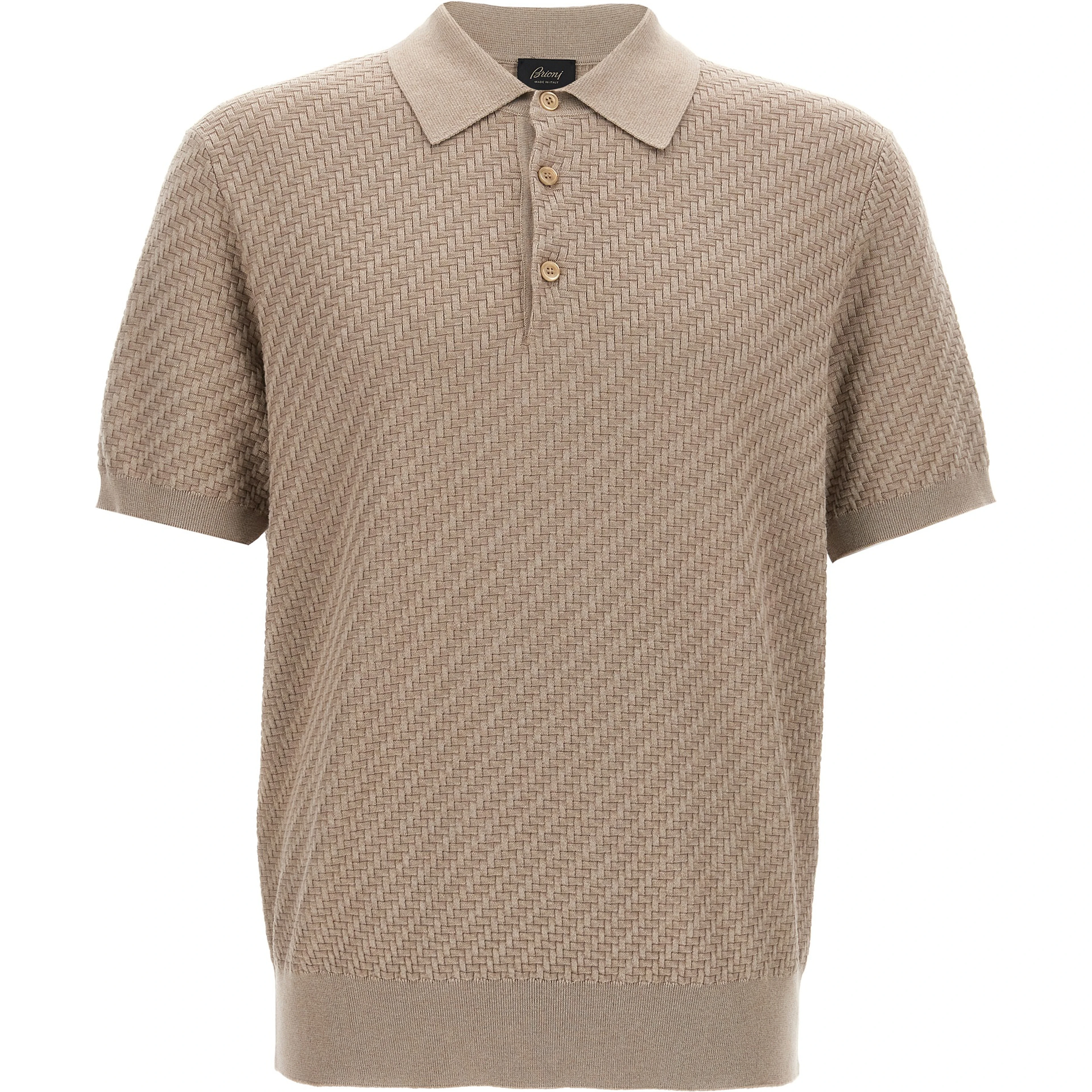 Beige Cotton Polo Shirt