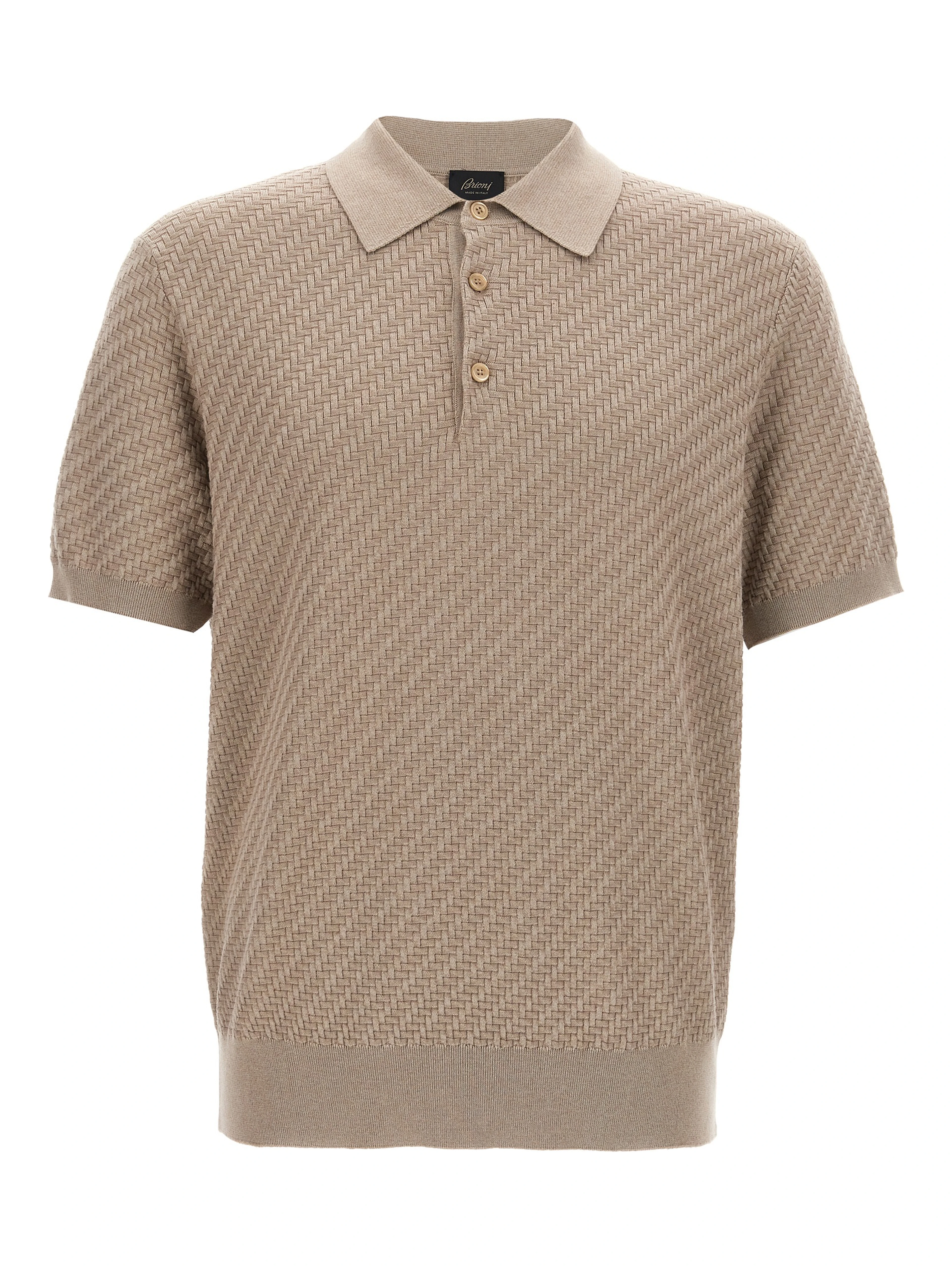Beige Cotton Polo Shirt