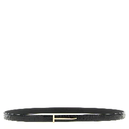 Black Calfskin Regular Belt