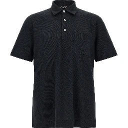 Blue Cotton Polo Shirt