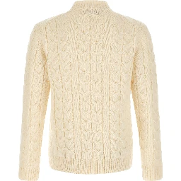 White Virgin Wool Cardigan