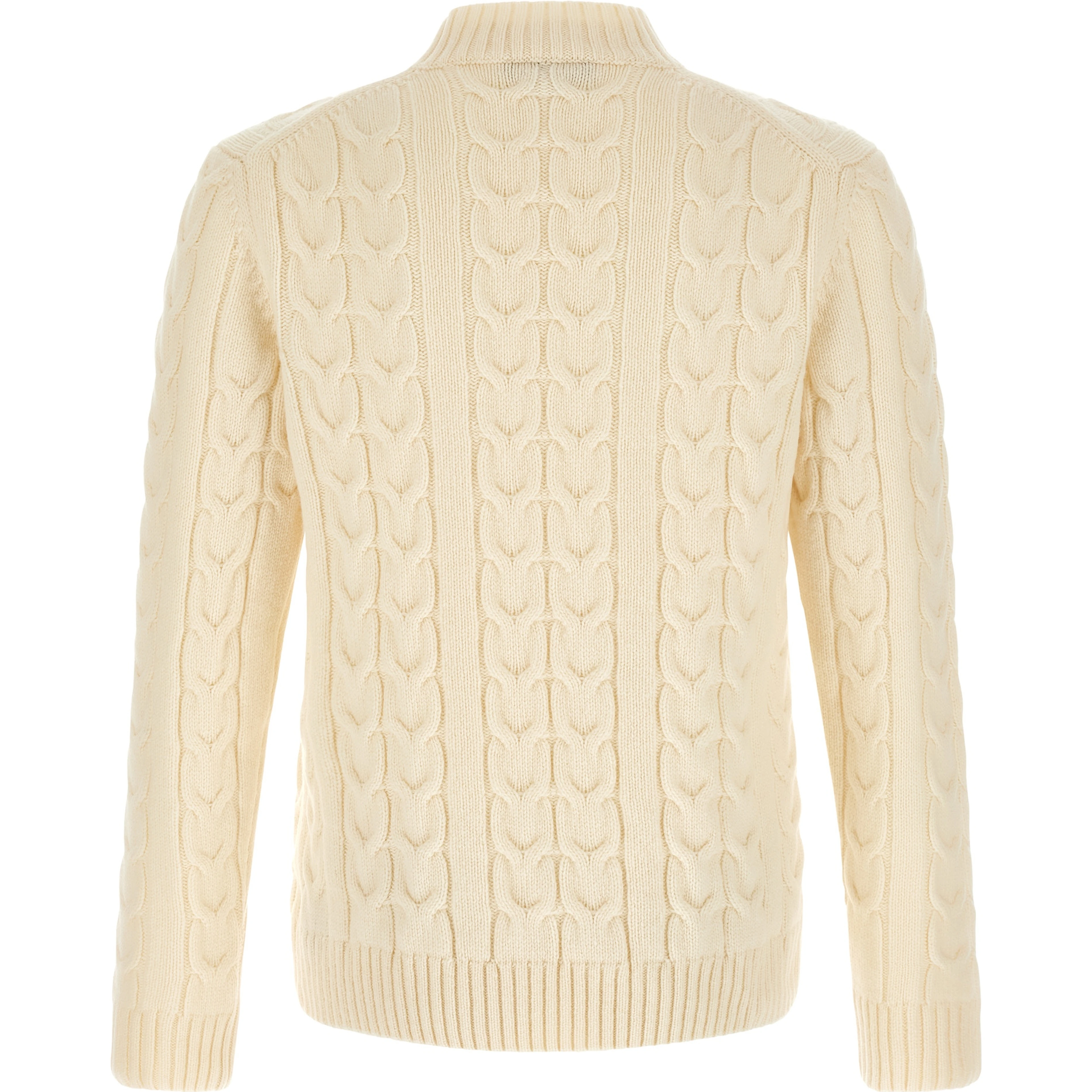 White Virgin Wool Cardigan