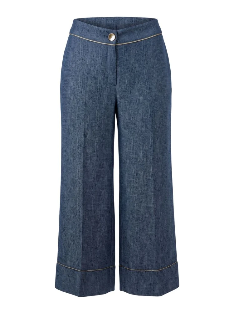 Blue Viscose Women Pants