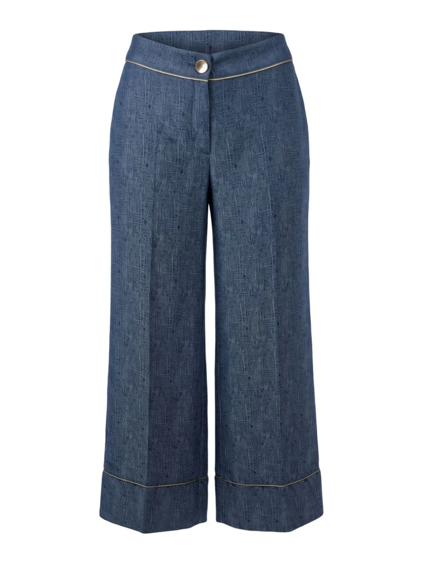 Blue Viscose Women Pants
