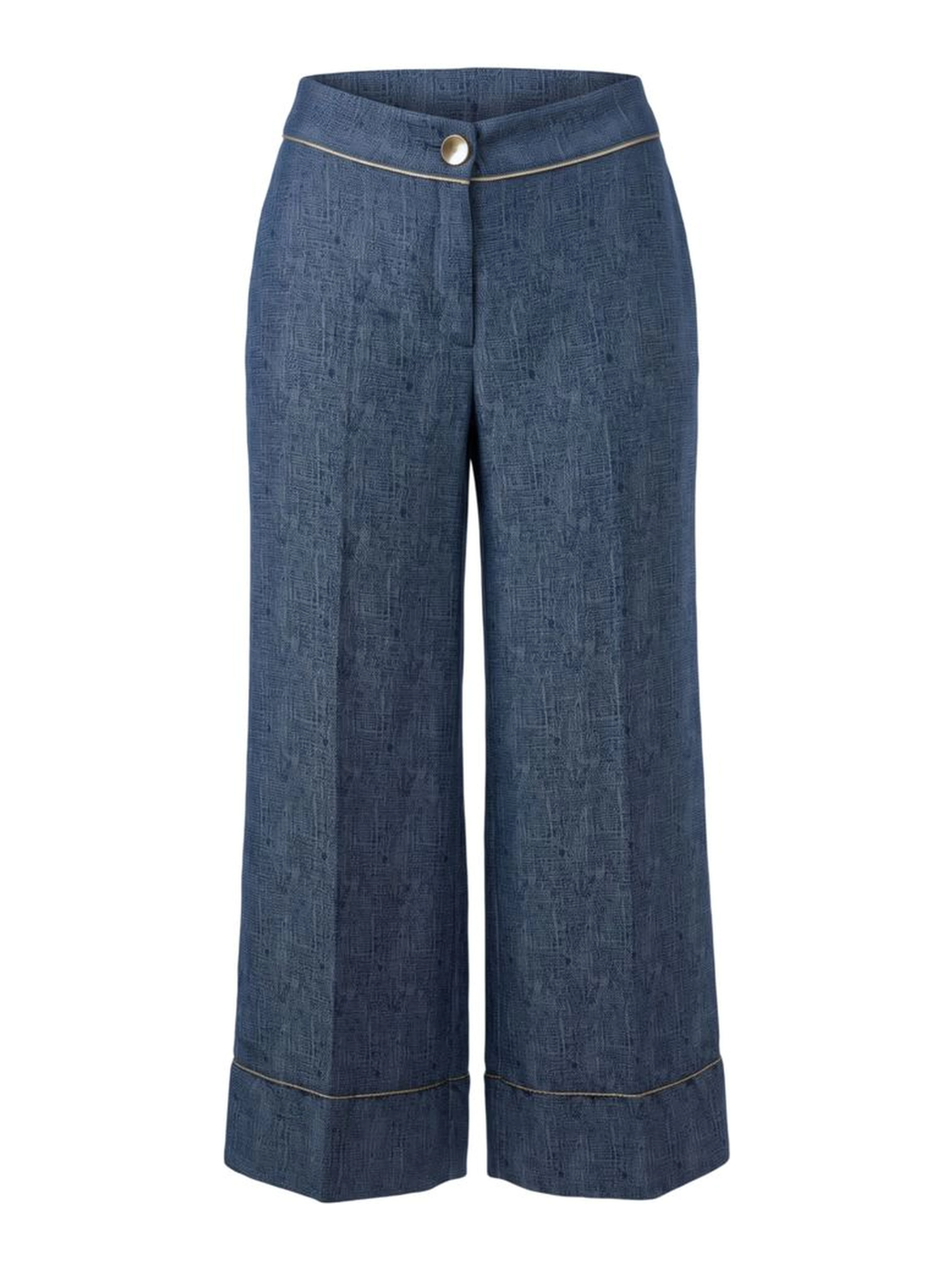 Blue Viscose Women Pants