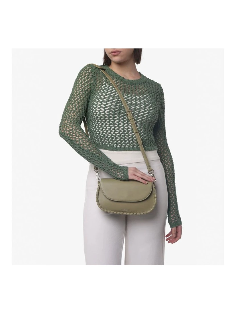 Bicolor Polyethylene Crossbody Bag
