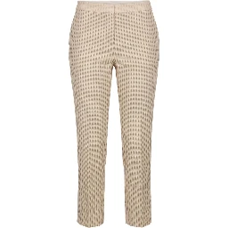 Beige Viscose Women Pants