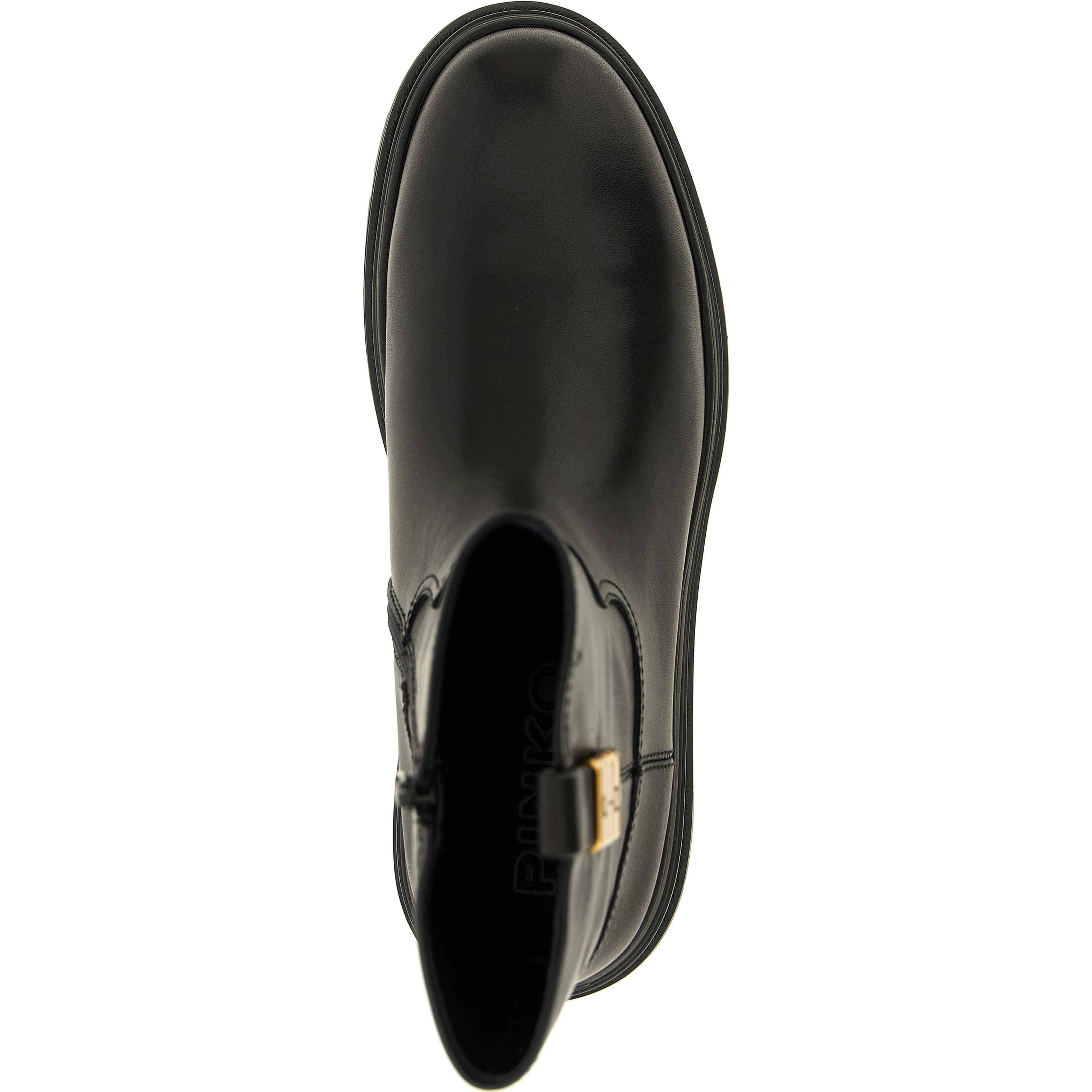 Black Cowhide Ankle Boots