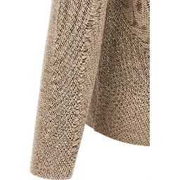 Beige Virgin Wool Cardigan