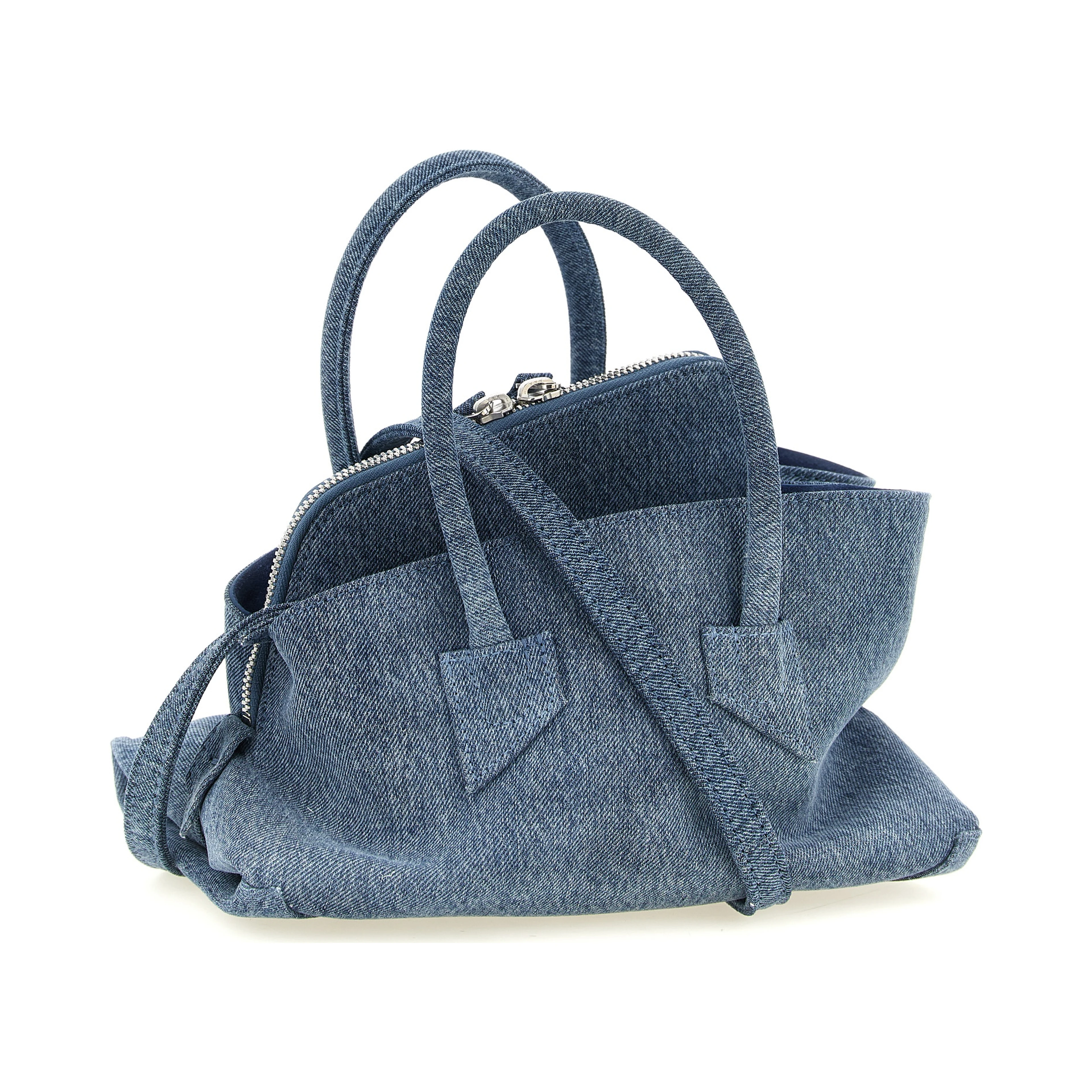 Blue Cotton Handbag