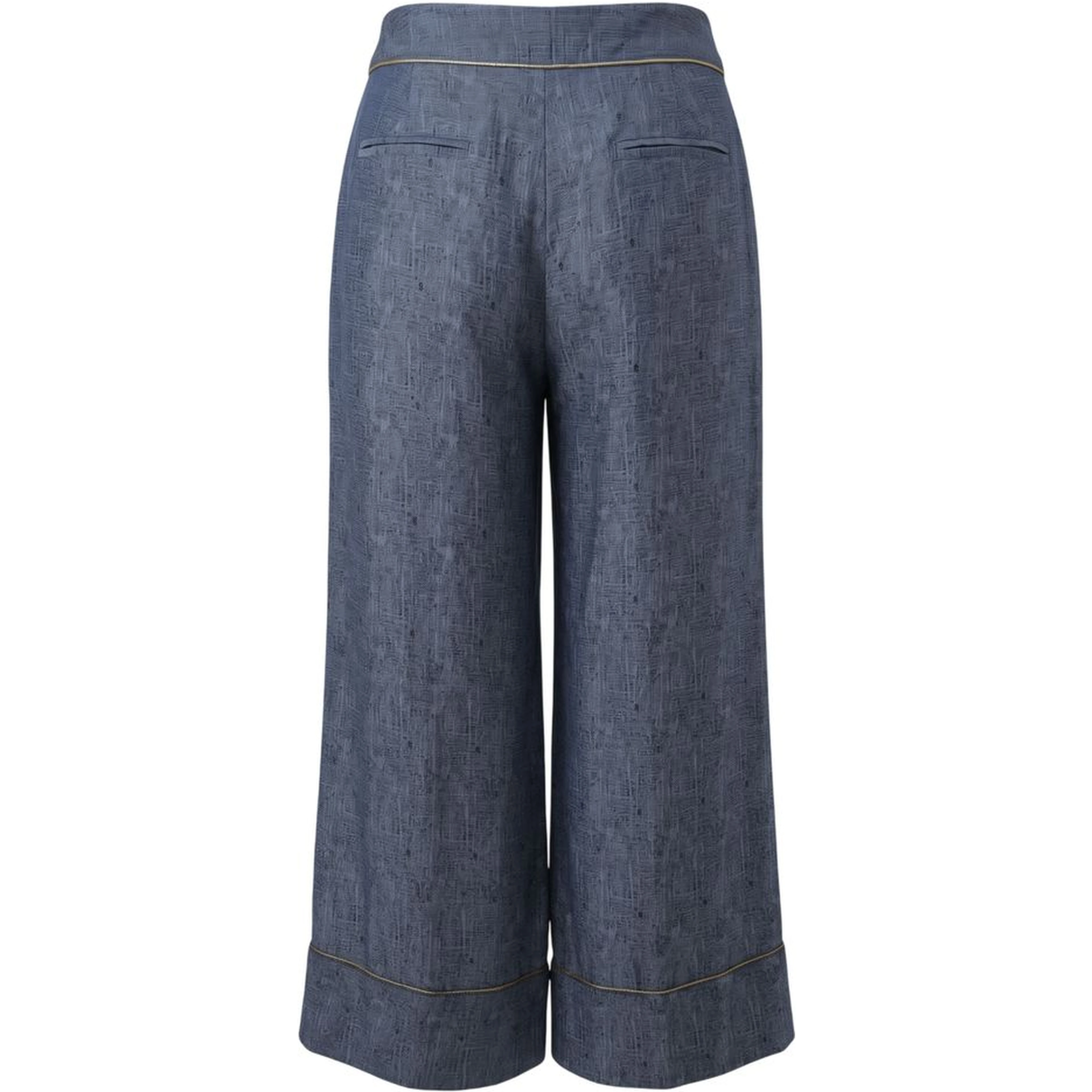 Blue Viscose Women Pants