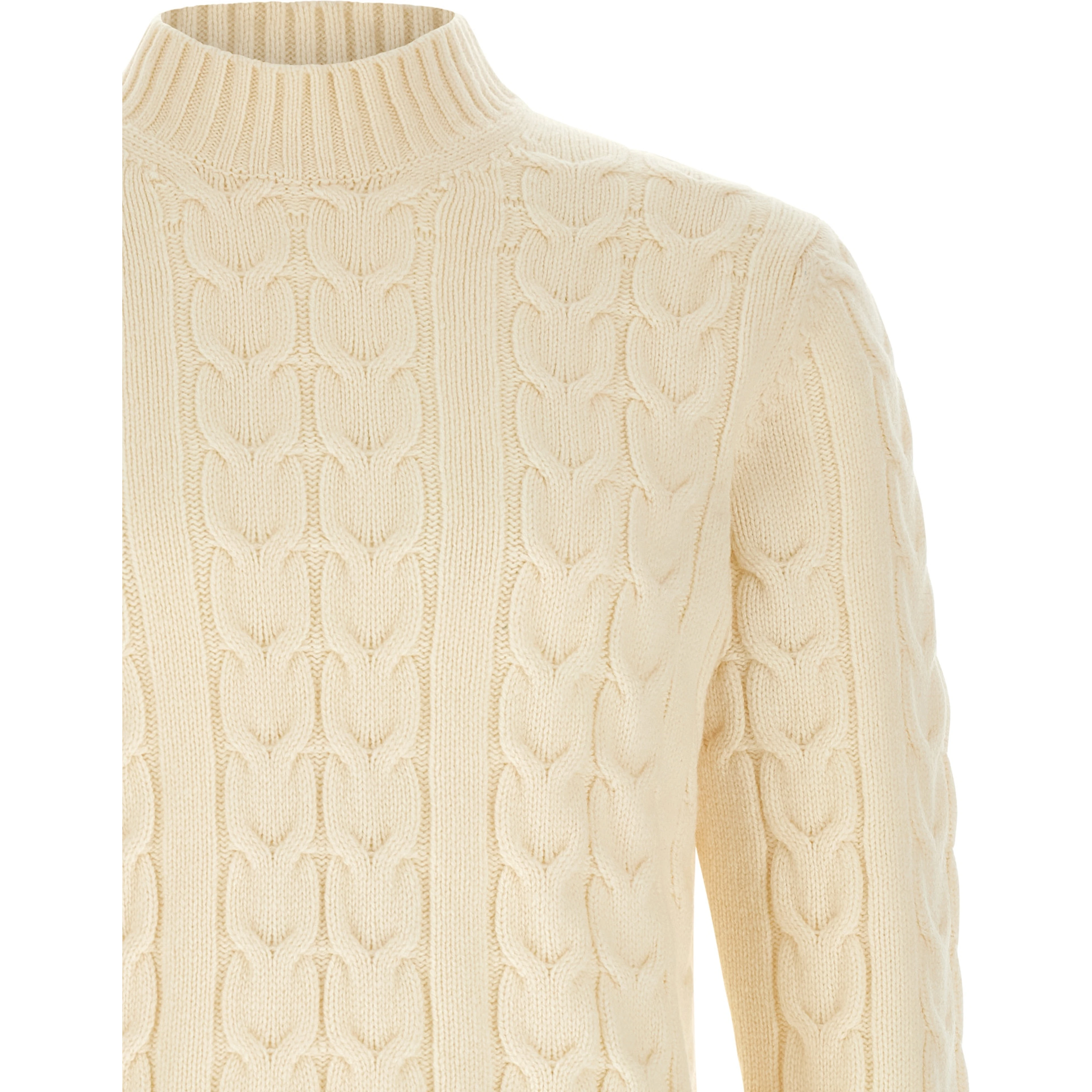 White Virgin Wool Cardigan