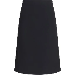 Black Wool Oves Aries Midi Skirt