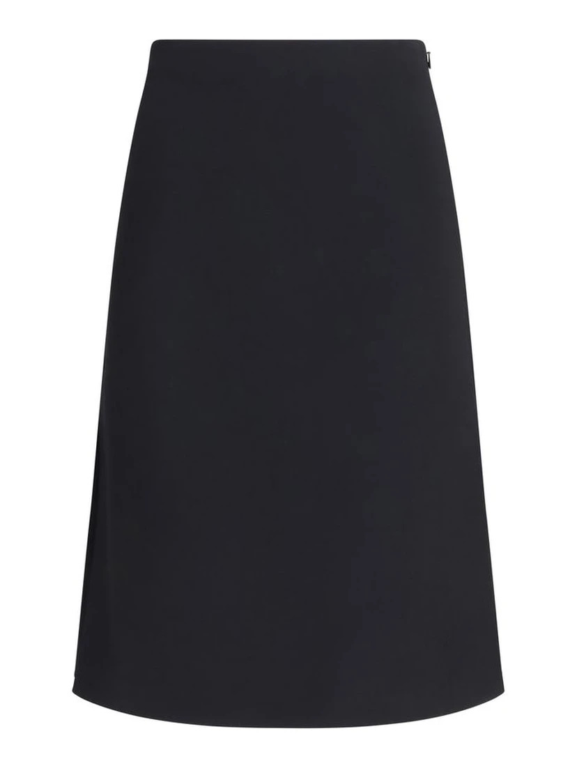Black Wool Oves Aries Midi Skirt