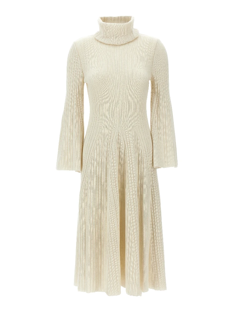 White Cashmere Midi Skirt