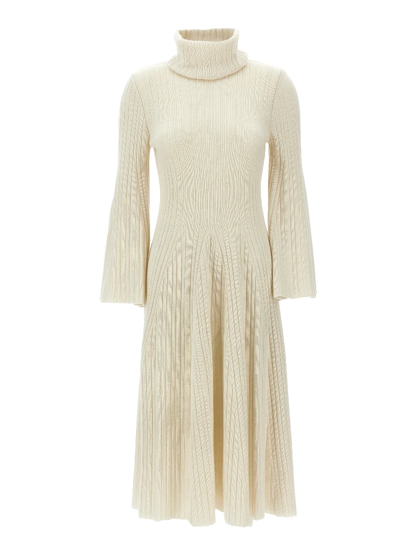 White Cashmere Midi Skirt