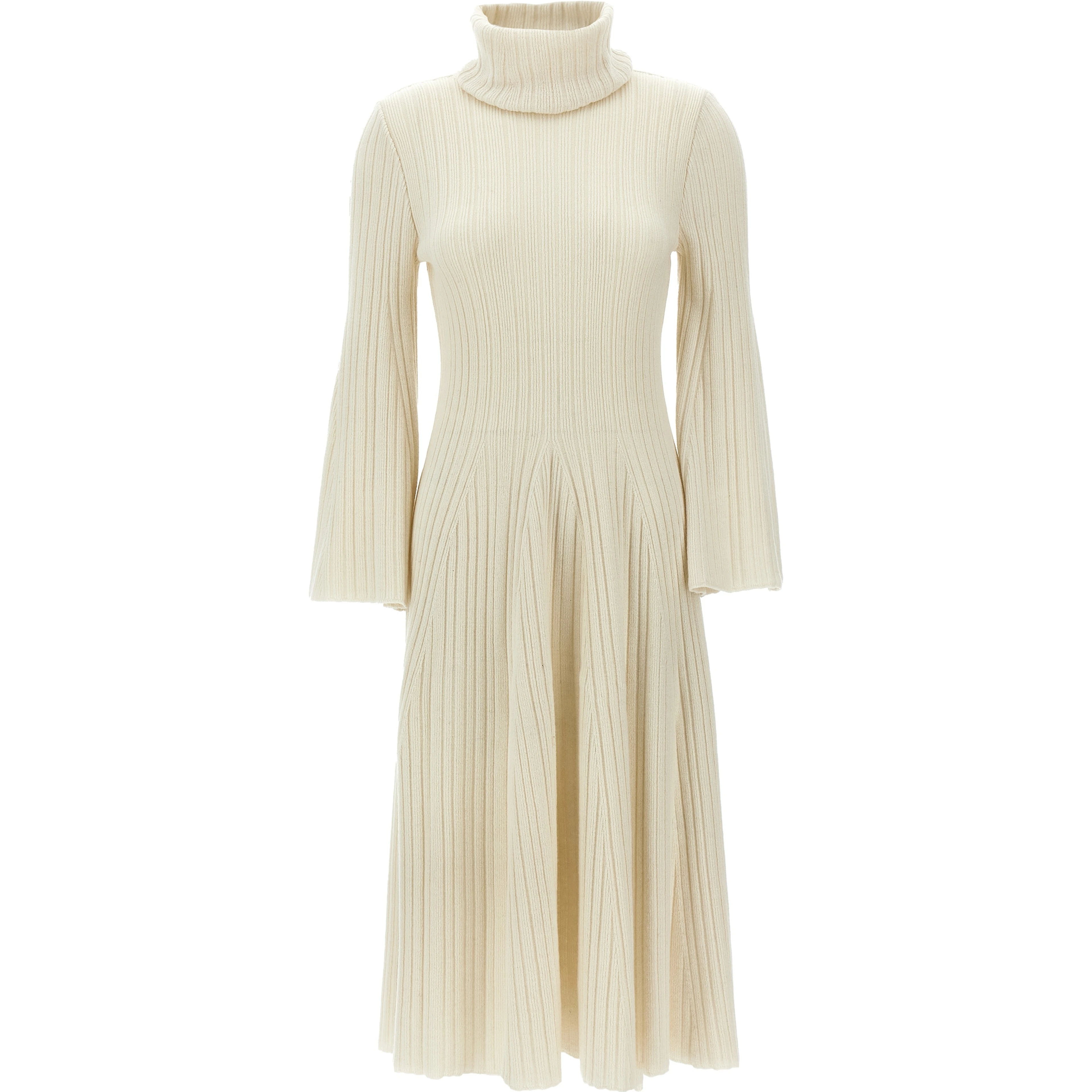 White Cashmere Midi Skirt