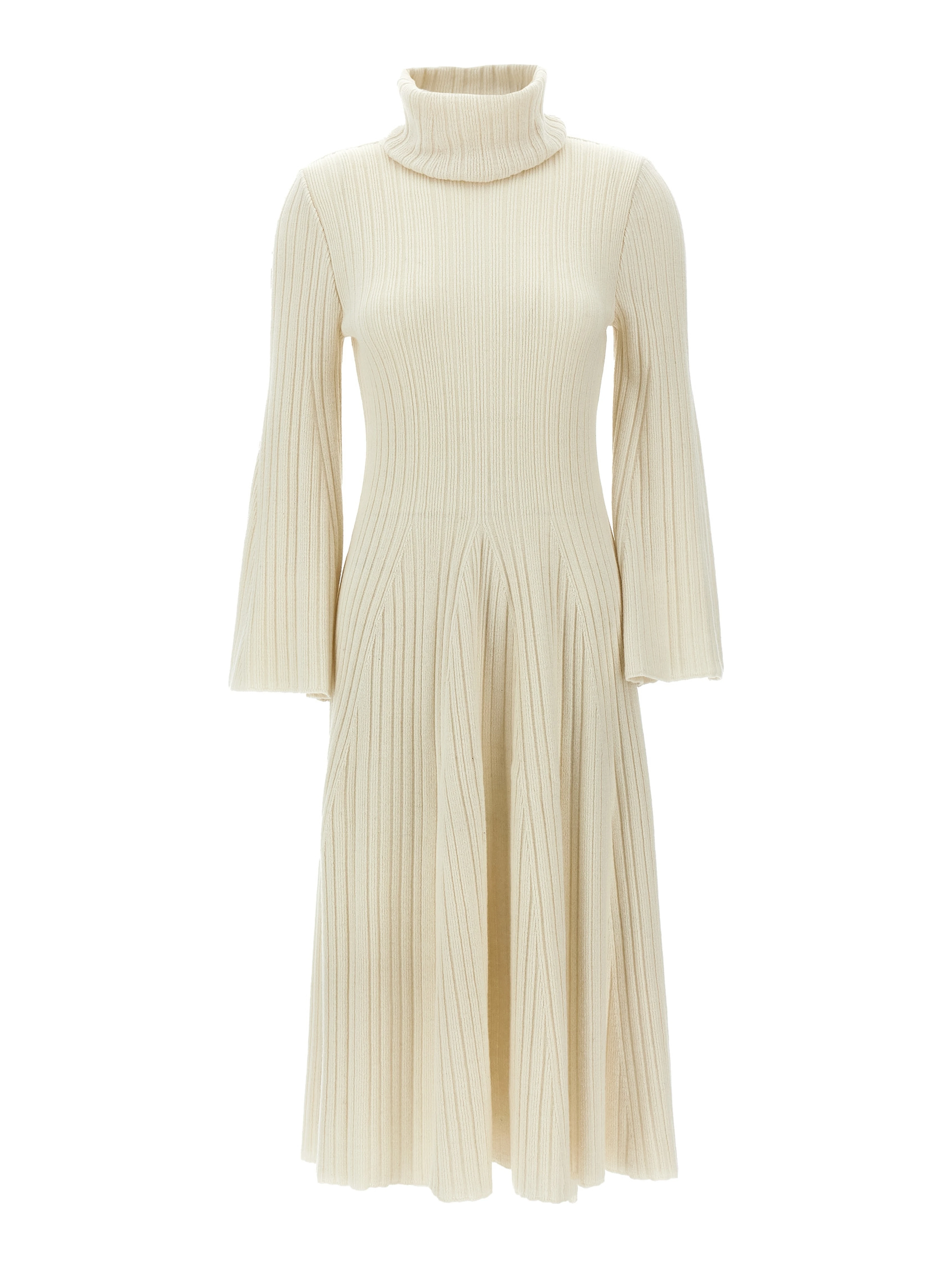 White Cashmere Midi Skirt