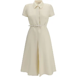 Beige Wool Oves Aries Casual Dress