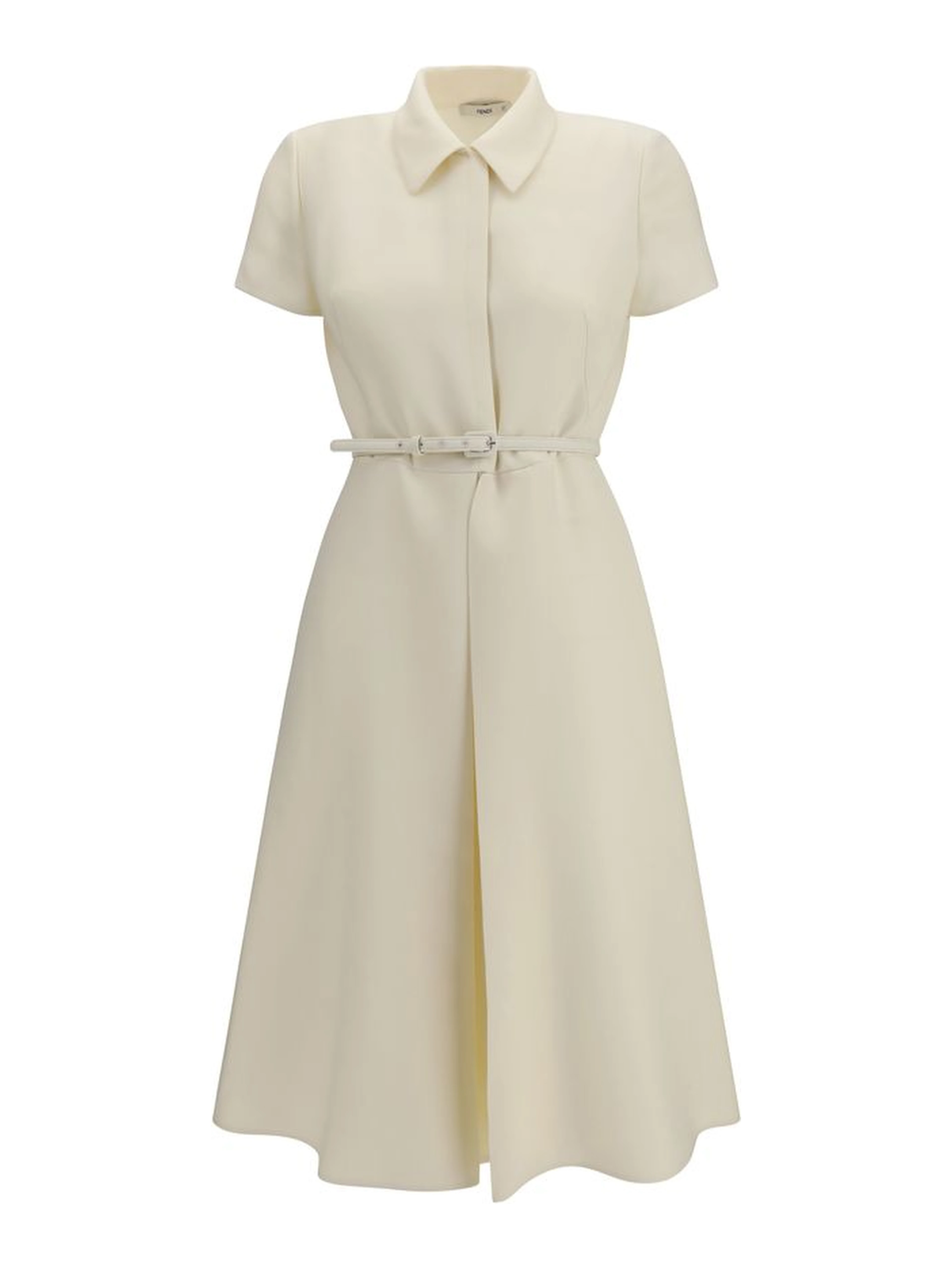 Beige Wool Oves Aries Casual Dress