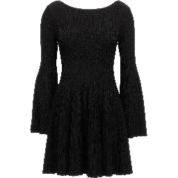 Black Viscose Mini Skirt