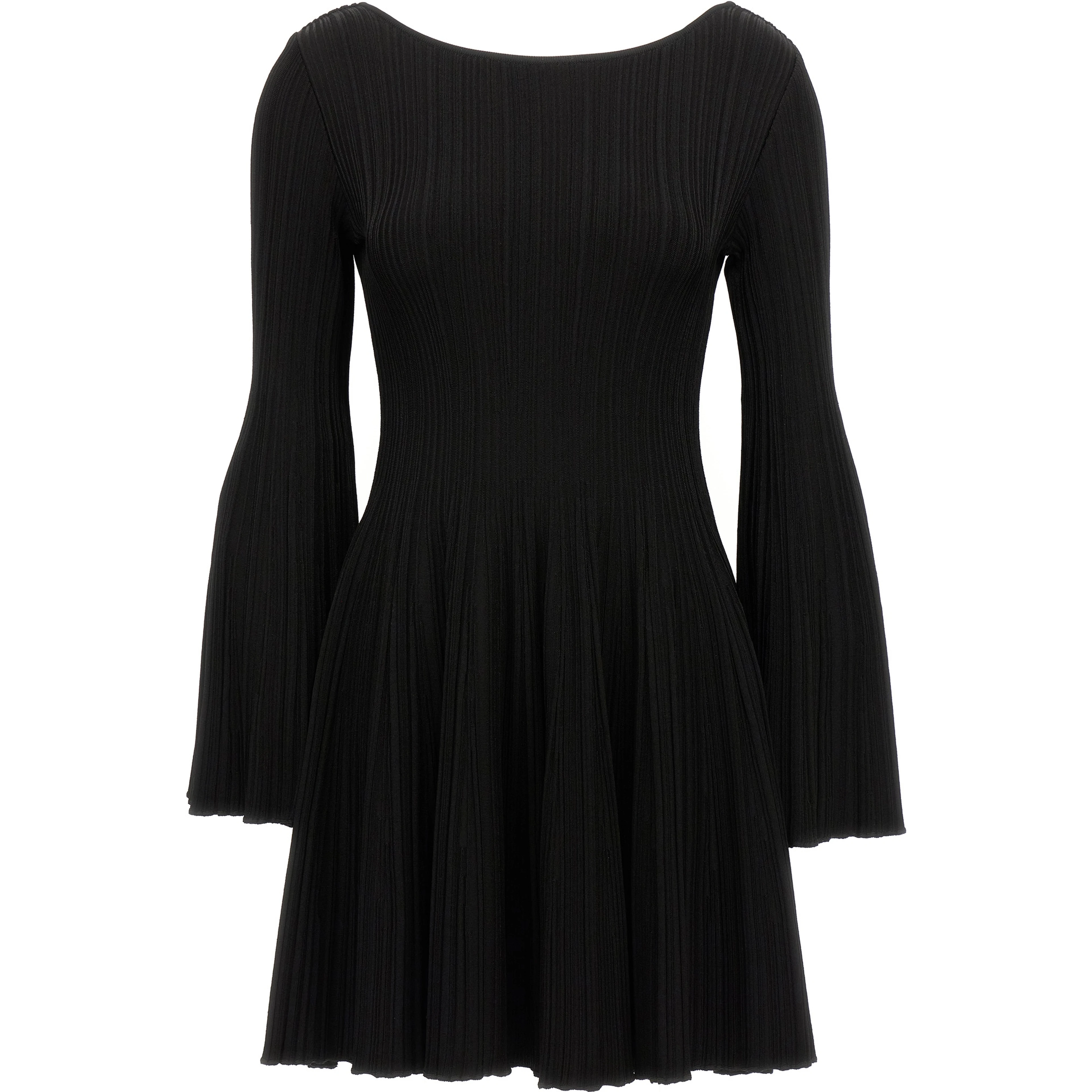 Black Viscose Mini Skirt