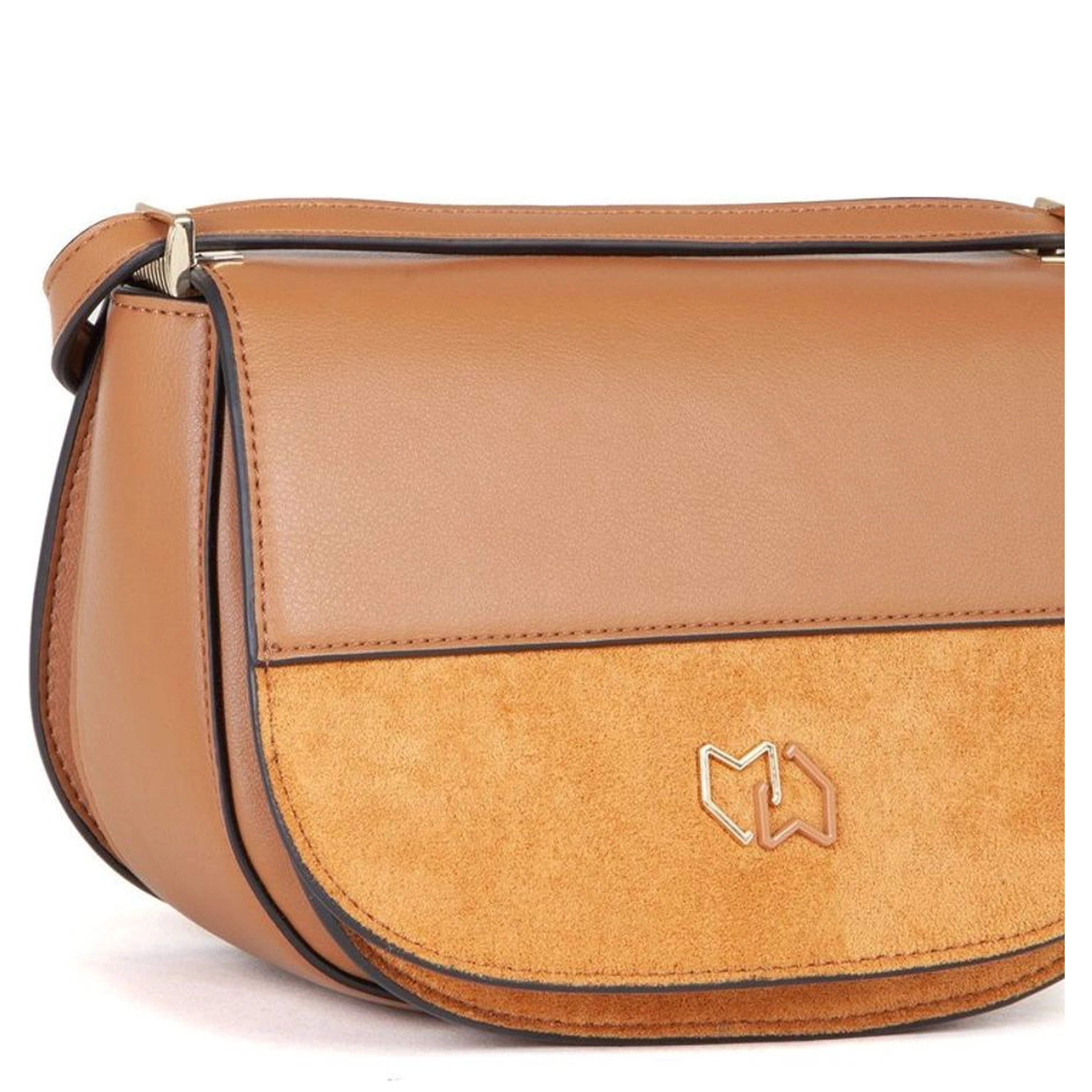 Black Polyester Crossbody Bag