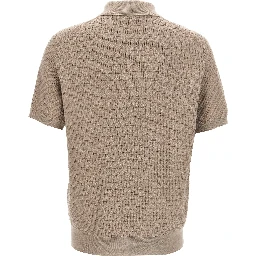 Beige Cotton Polo Shirt