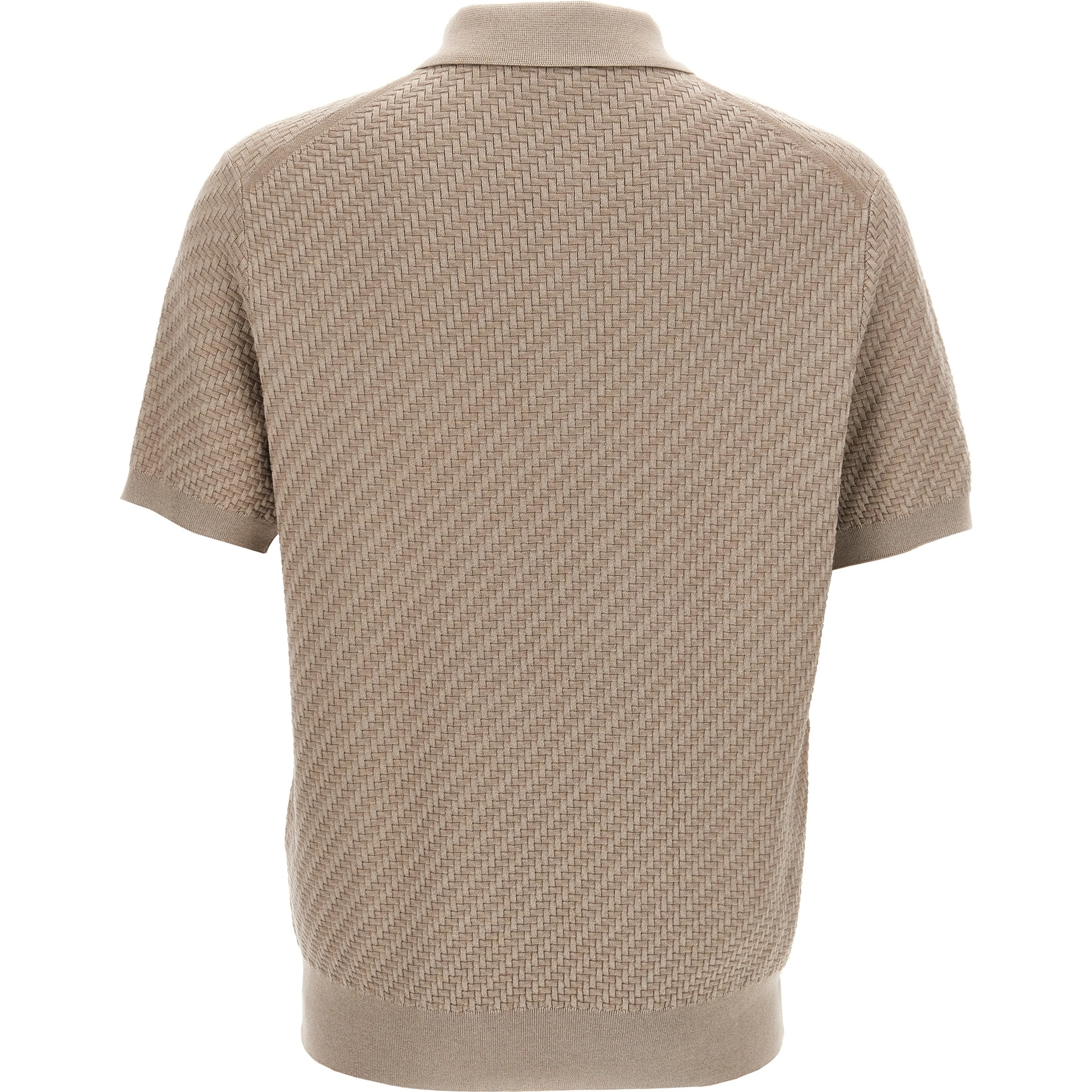 Beige Cotton Polo Shirt