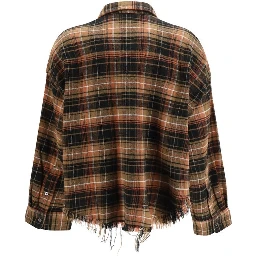 Brown Cotton Pattern Shirt